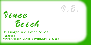 vince beich business card